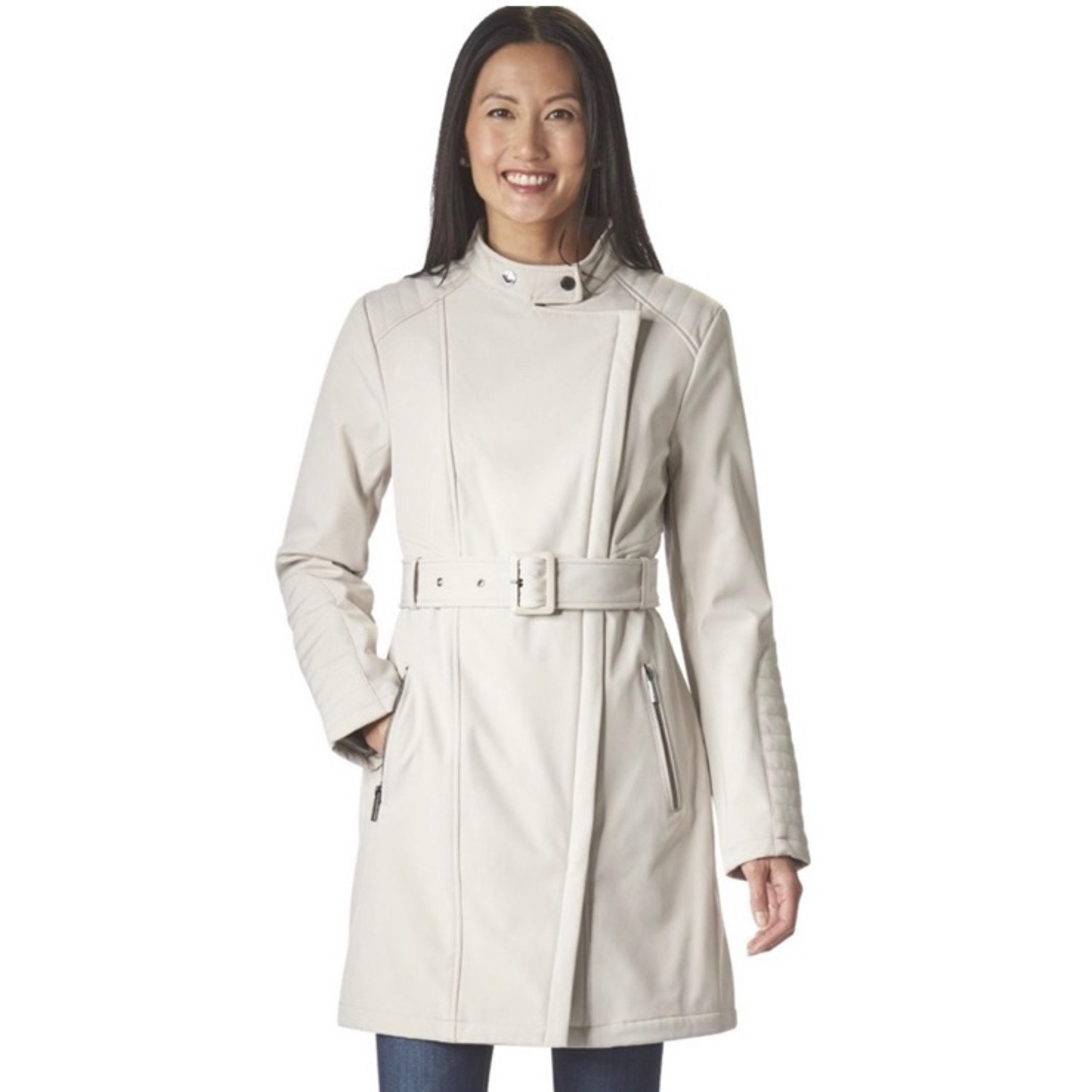 Beige Lux Kenneth Cole Coat with Belt