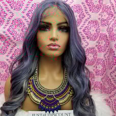 Wowfactor blue platinum highlight wig