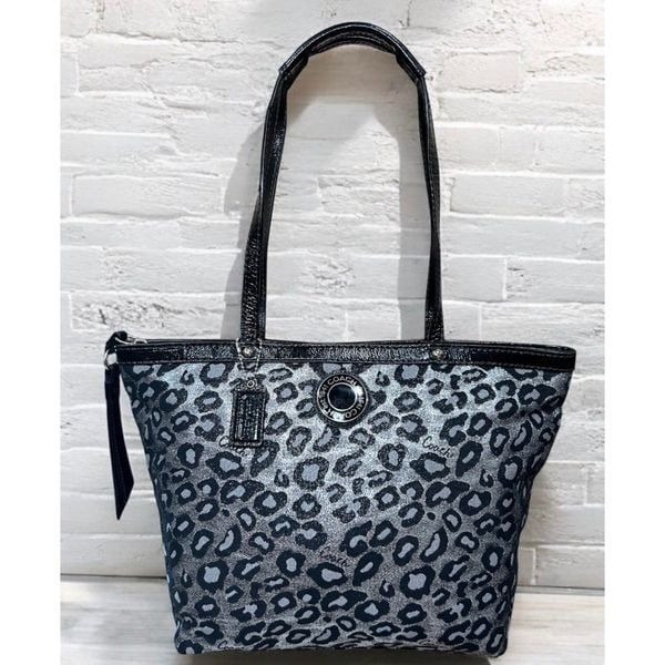 Coach F21061 Metallic Ocelot Tote Bag