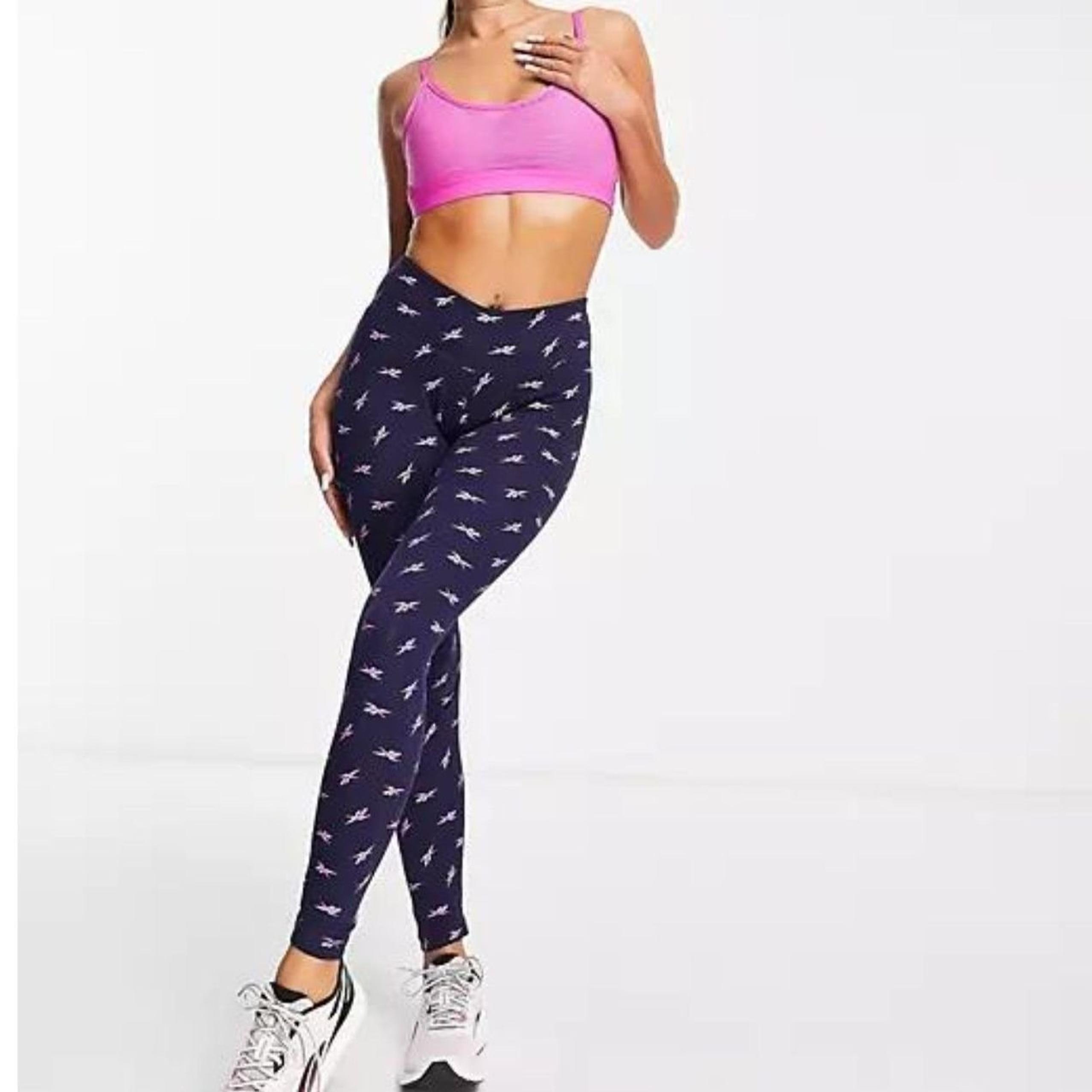 Reebok Training Leggings Classic All-over Logo Print Vector Leggings Women's L