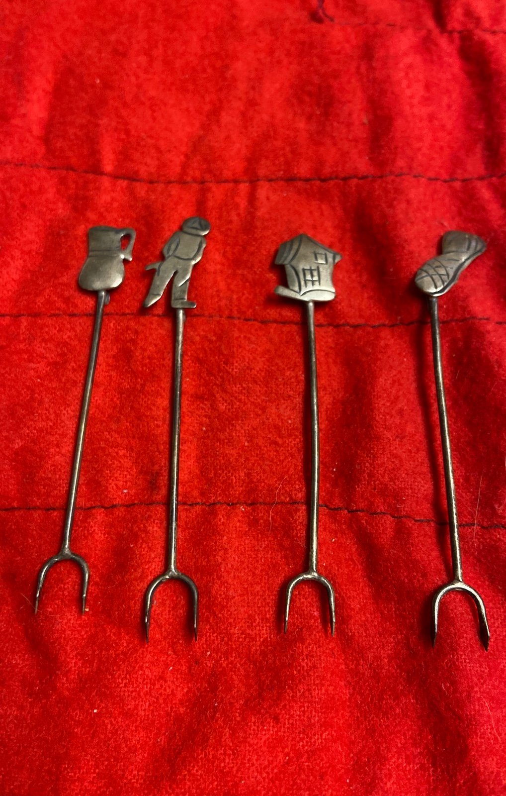 Martini forks sterling silver