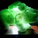 Burmese icy type A jadeite jade pendant.
