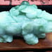 Burmese icy type A jadeite jade pendant.