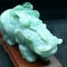 Burmese icy type A jadeite jade pendant.