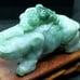 Burmese icy type A jadeite jade pendant.