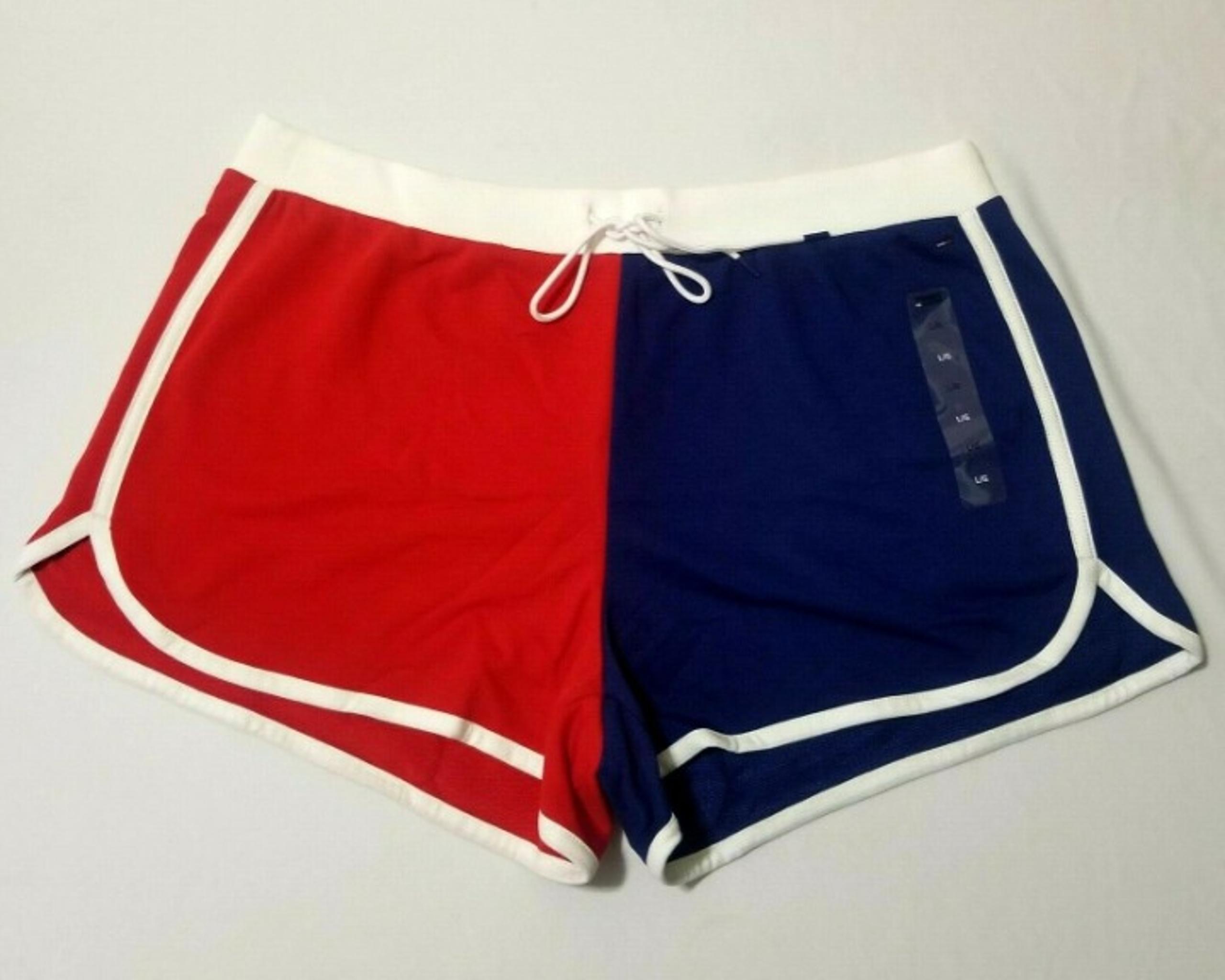 Women's Running Shorts Cotton Colorblock Size XL - Tommy Hilfiger
