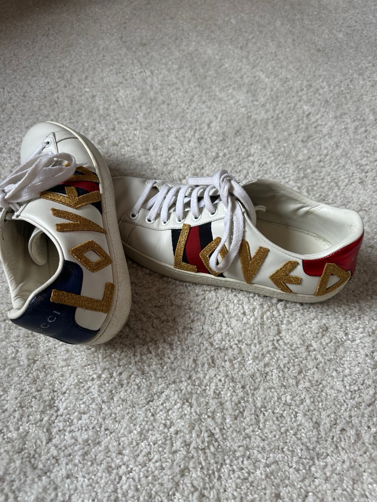 Gucci Women’s Laced “Loved” Sneakers Size 5.5.