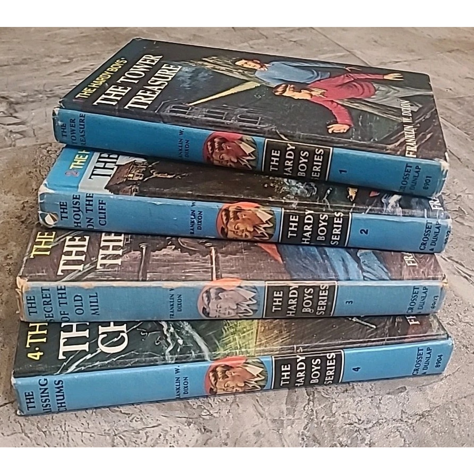 Lot Of 4 1950s 60s 80s Hardy Boys Hardcover Book Lot 1 2 3 4 1-4 Series Vintage