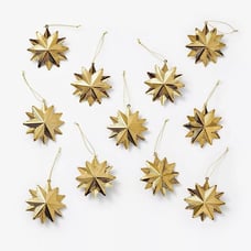 Studio McGee Set of 11 Hammered Gold Metal Star Decorative Ornaments - Threshold