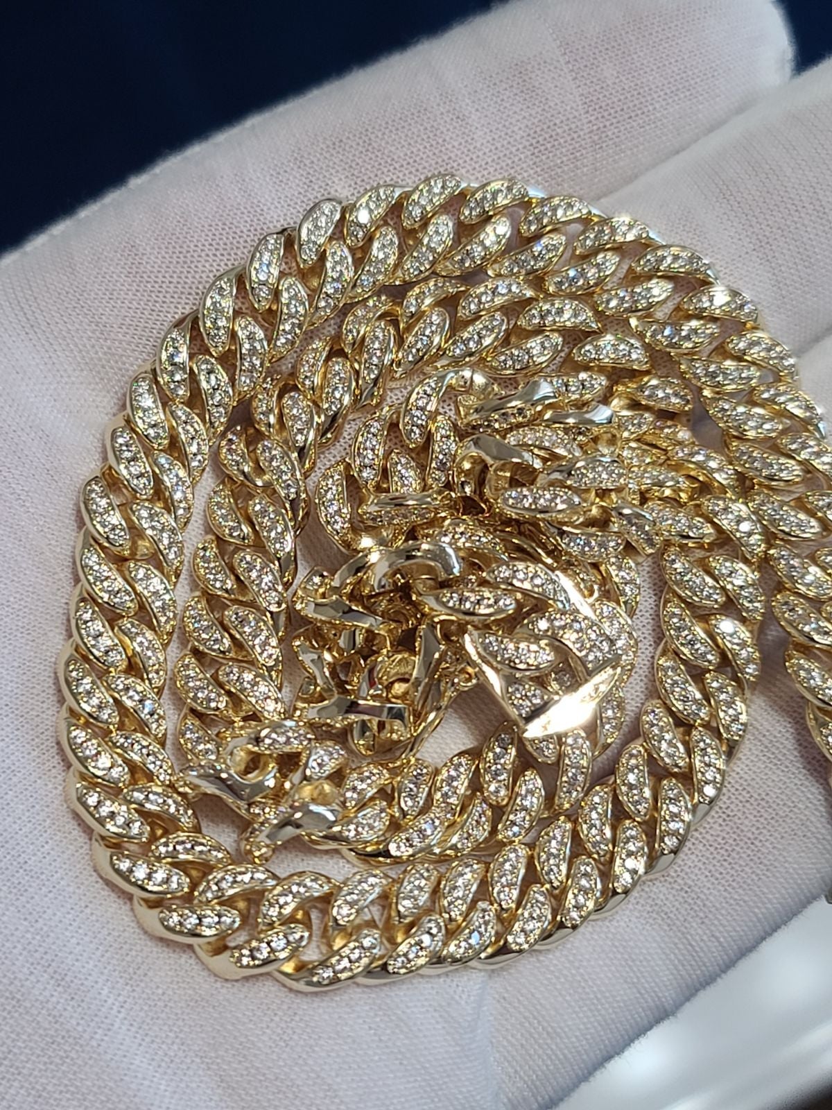 18k Gold Plated Ice Out Cuban Chain