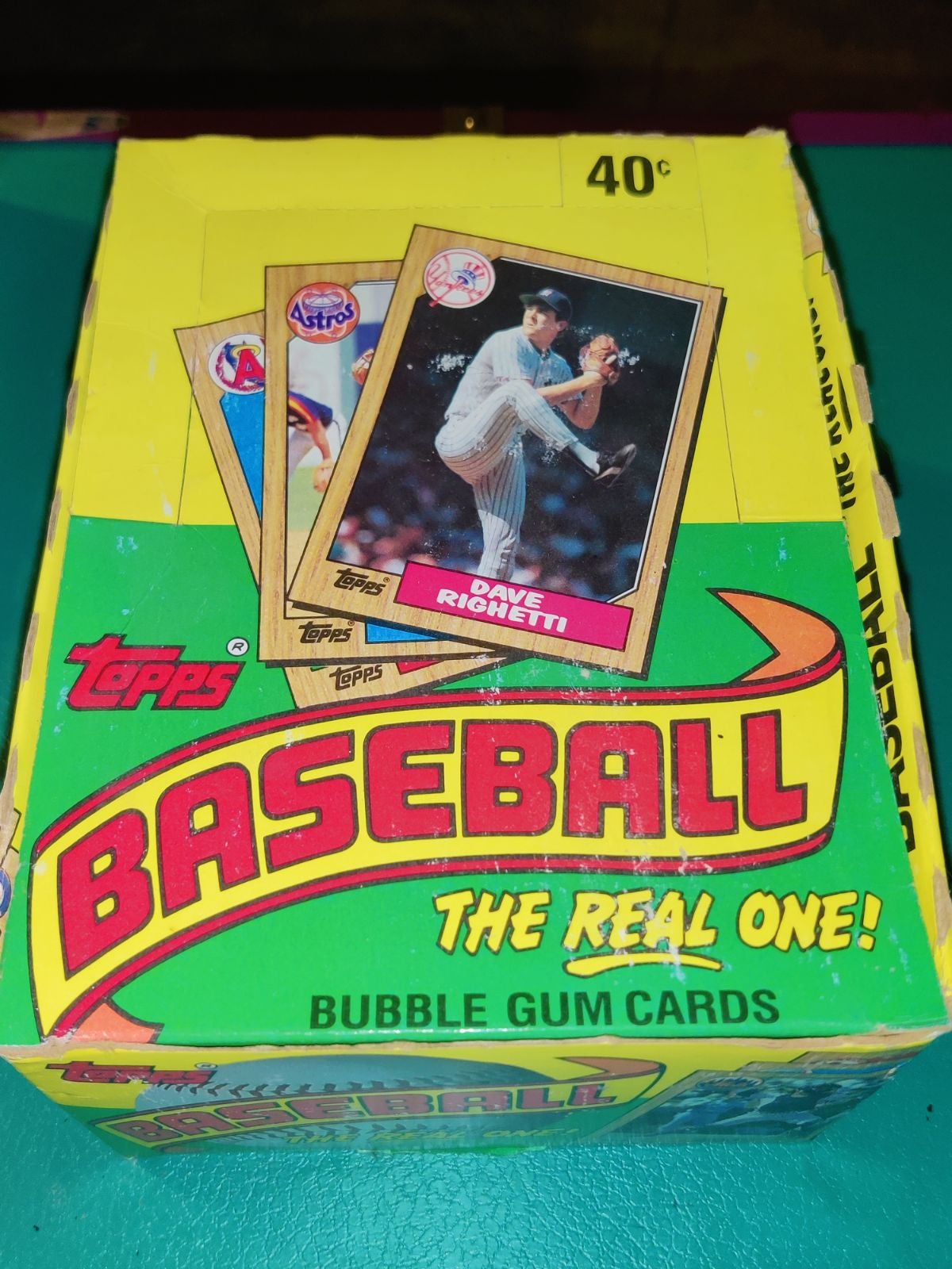 1987 Topps Baseball card box