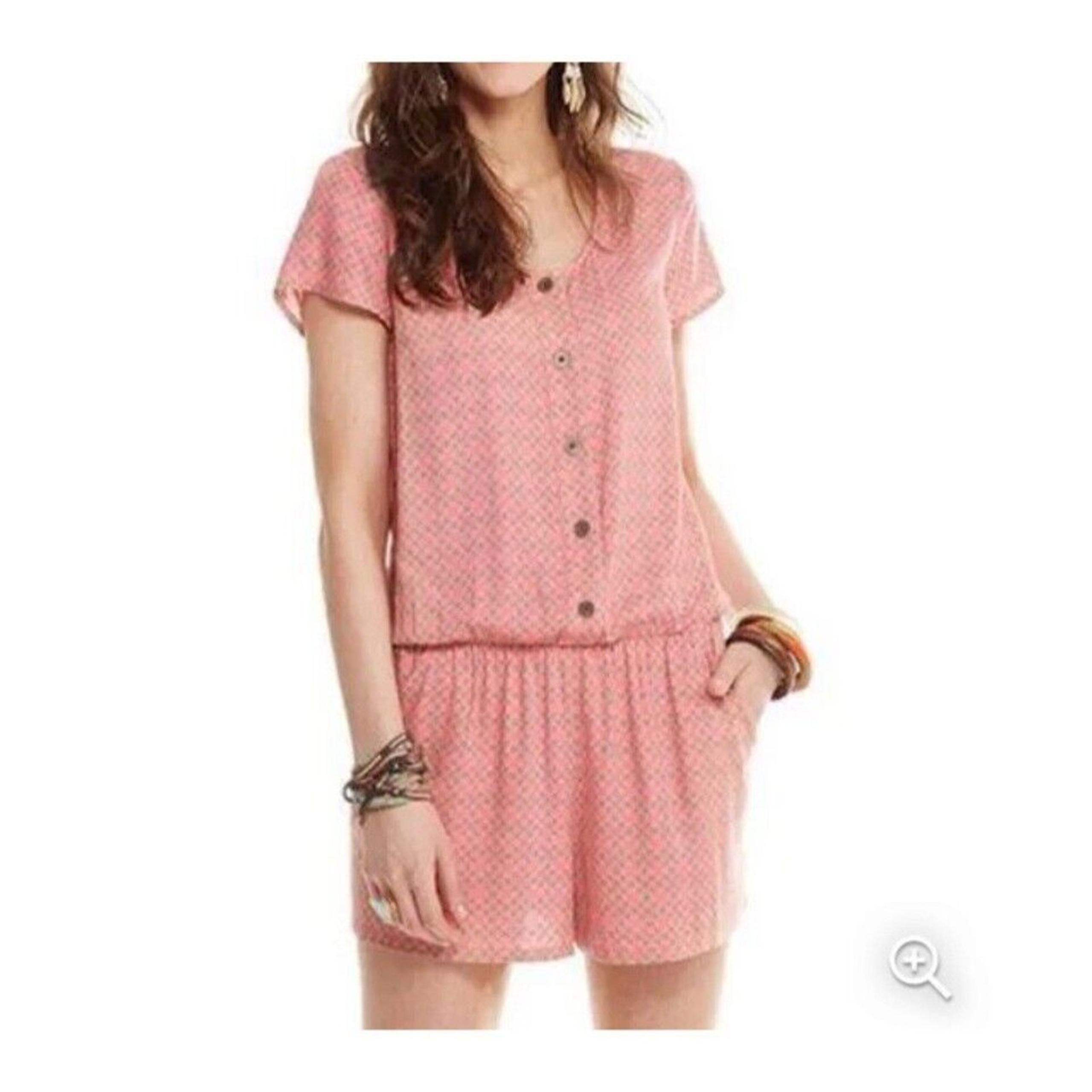 Matilda Jane Womens Short Sleeve Solstice Pink Romper Medium NWT