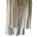 R&M Richards Womens 3-Piece Beige Embroidered Pant Suit Jacket & Shell Size 16W