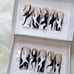 Splat Goth French Tip Acrylic Press on nails