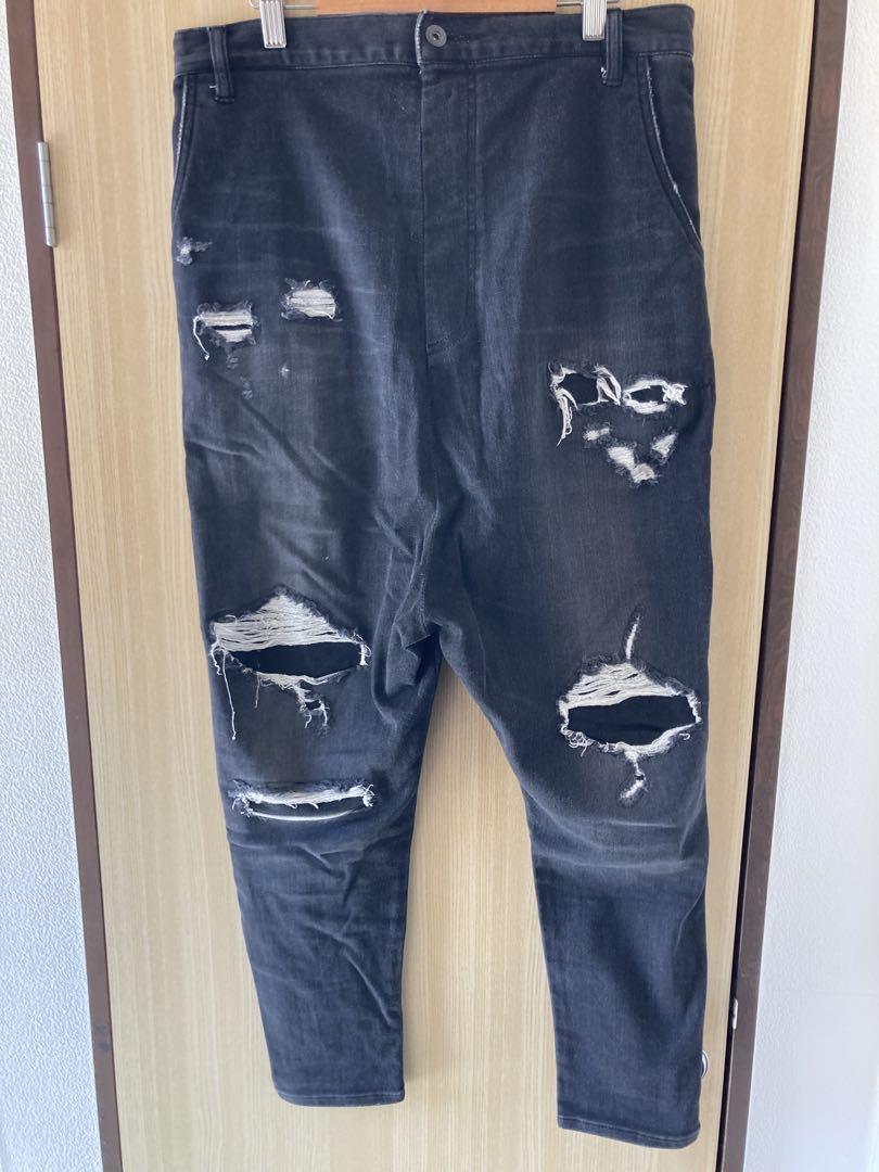 stof Black Damaged Sarouel Pants