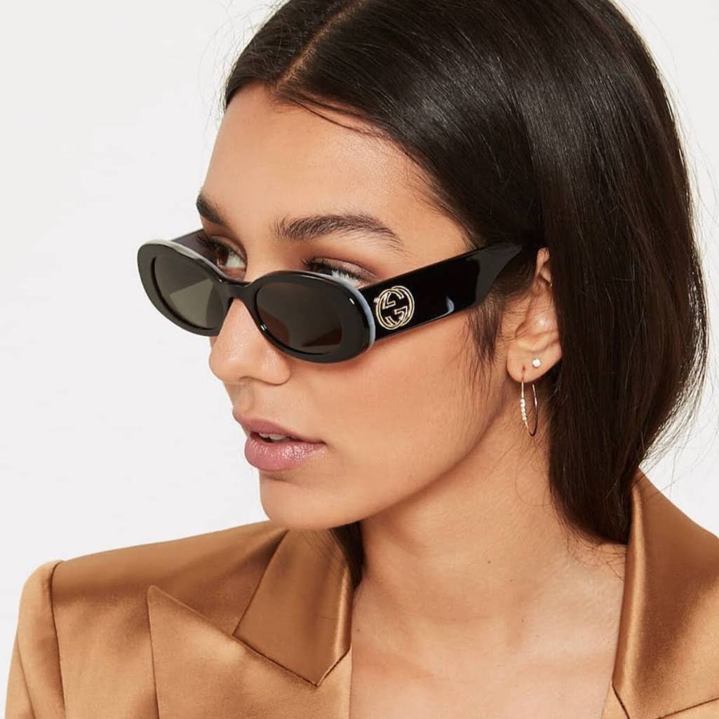 GUCCI EYEWEAR GG0517S SUNGLASSES BLACK & GREY