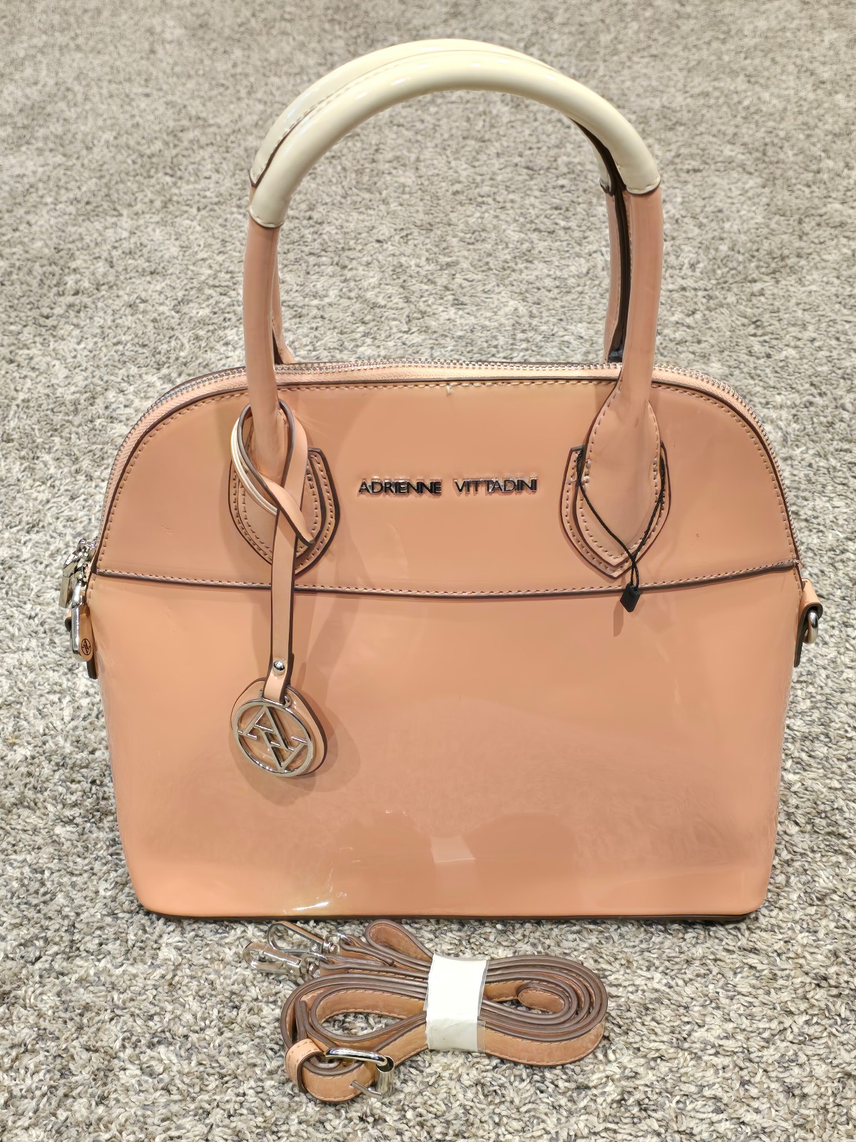 Adrienne Vittadini Peach Handbag with Strap