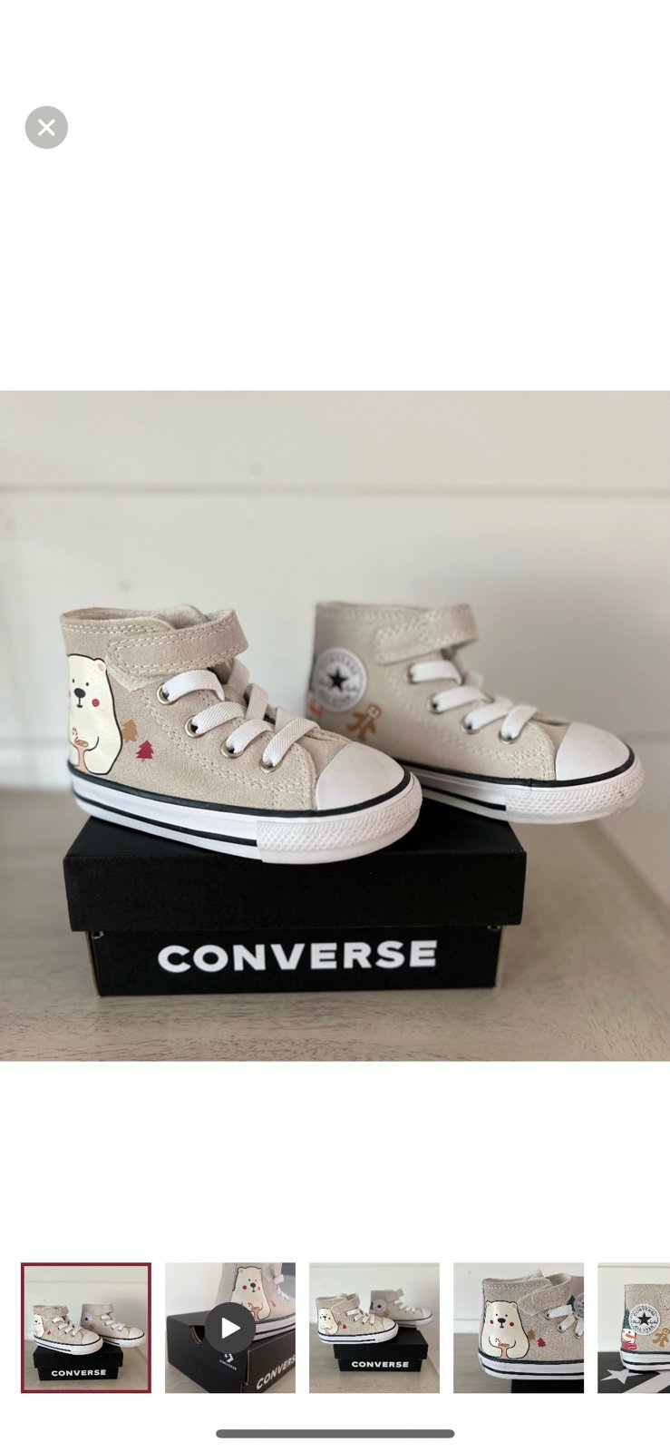 Limited edition holiday Converse toddler shoes