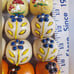 : 53 beautiful Hand painted wooden vintage Macrame large folk art craft beads