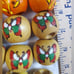 : 53 beautiful Hand painted wooden vintage Macrame large folk art craft beads