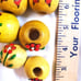 : 53 beautiful Hand painted wooden vintage Macrame large folk art craft beads