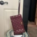Michael Kors NWOT Burgundy and Gold Diamond Large Wristlet No Callouts