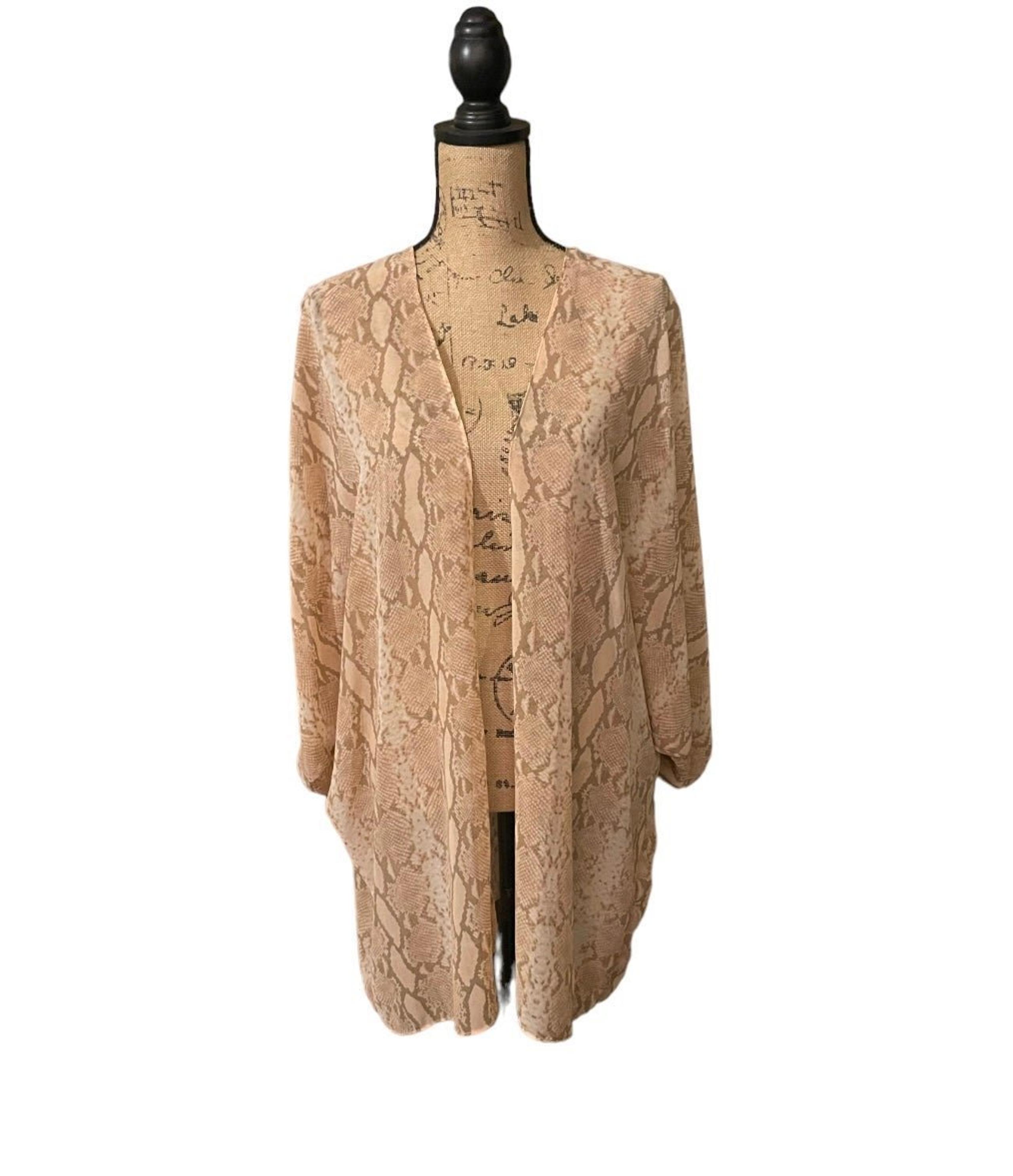Women's Snakeskin Print Kimono
