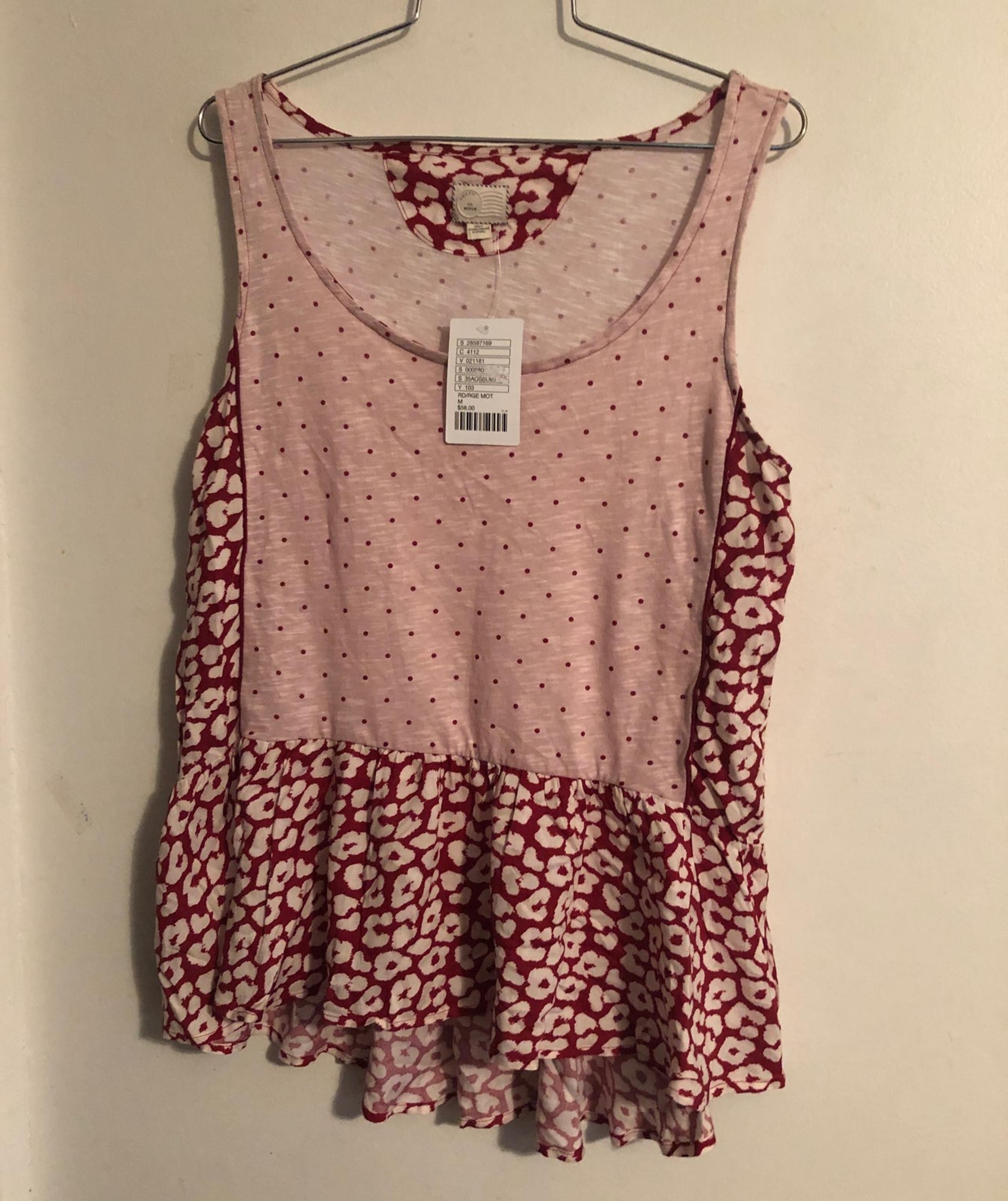 NWT Anthroplogie slleveless top M