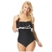 Coco Reef 14 One-piece 38/C Swimwear Agate Ruffle Removable Strap bathing suit