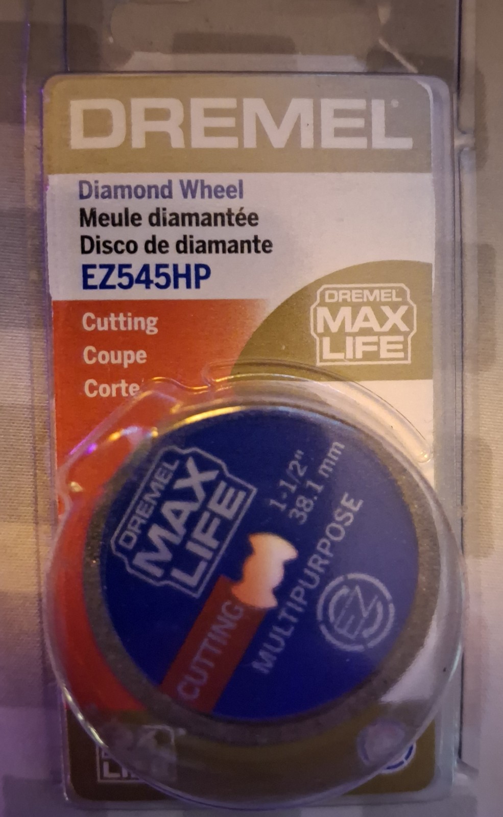 Dremel Diamond Grit 1-1/2-in Cutting Wheel Accessory EZ545HP, NIP