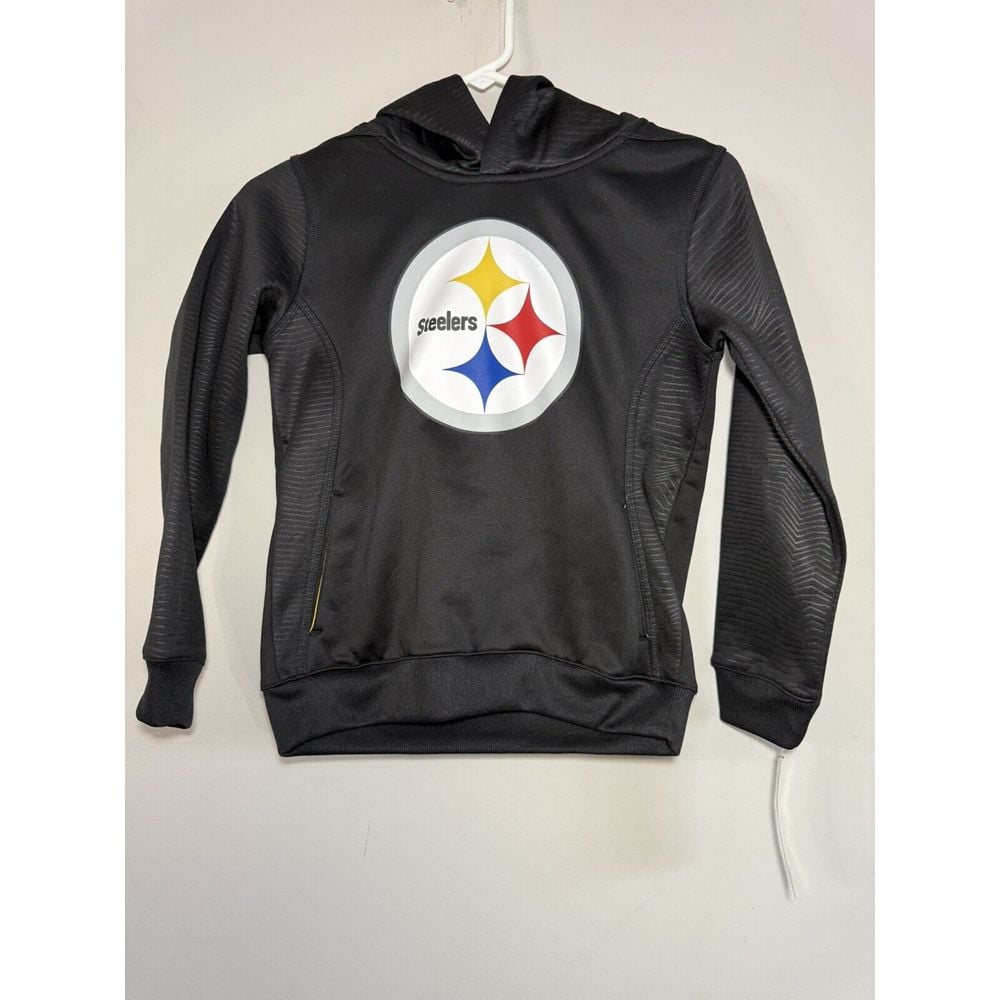 NFL Pittsburgh Steelers Kids Small Size 8 Black Hoodie Sweatshirt NEW TAG