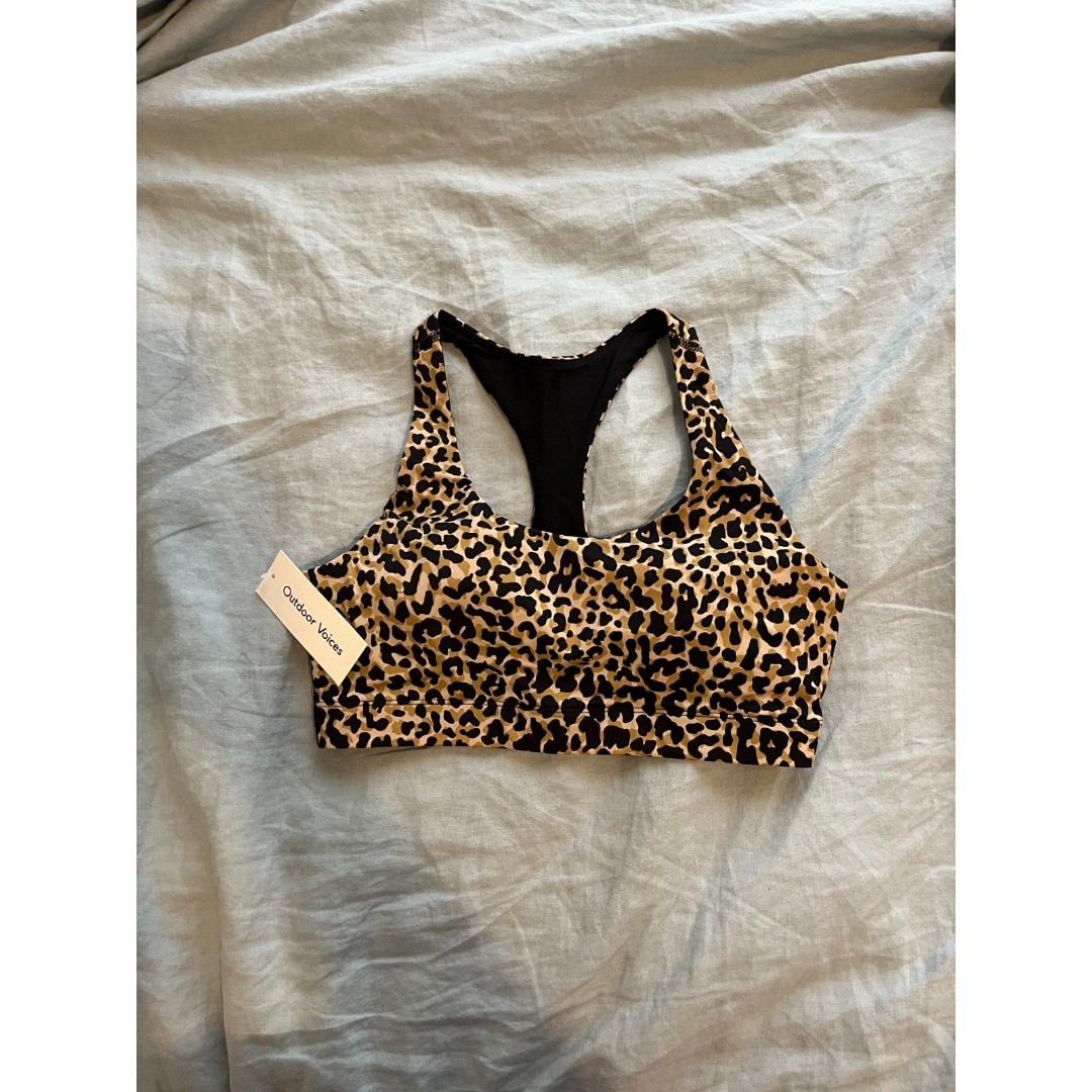 NWT Outdoor Voices All-Time Bra in Leopard - Small