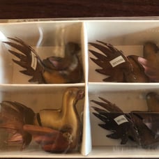 Eddie Bauer vintage NWT metal Turkey Thanksgiving place card holders set of 8