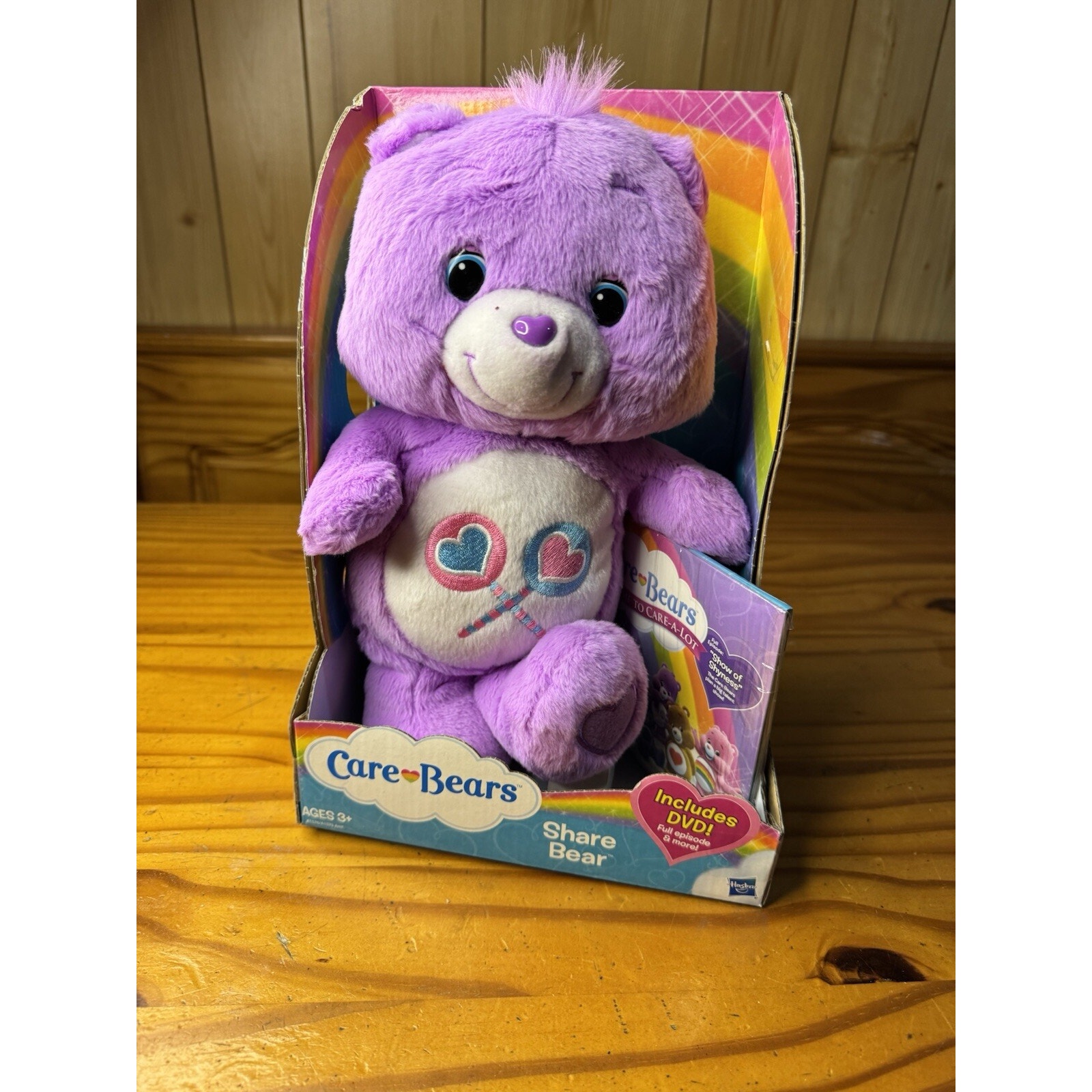 Care Bears Share Bear w/ DVD Ages 3+ 2012 Brand New in Box