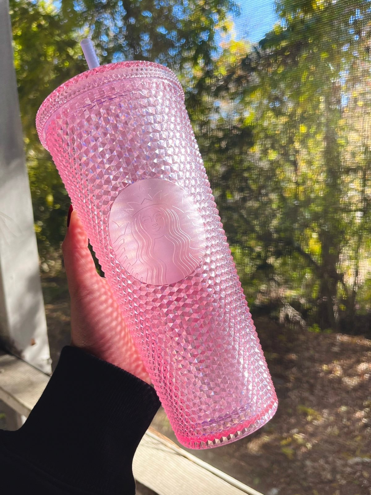 Starbucks Gliterry Pink Studded