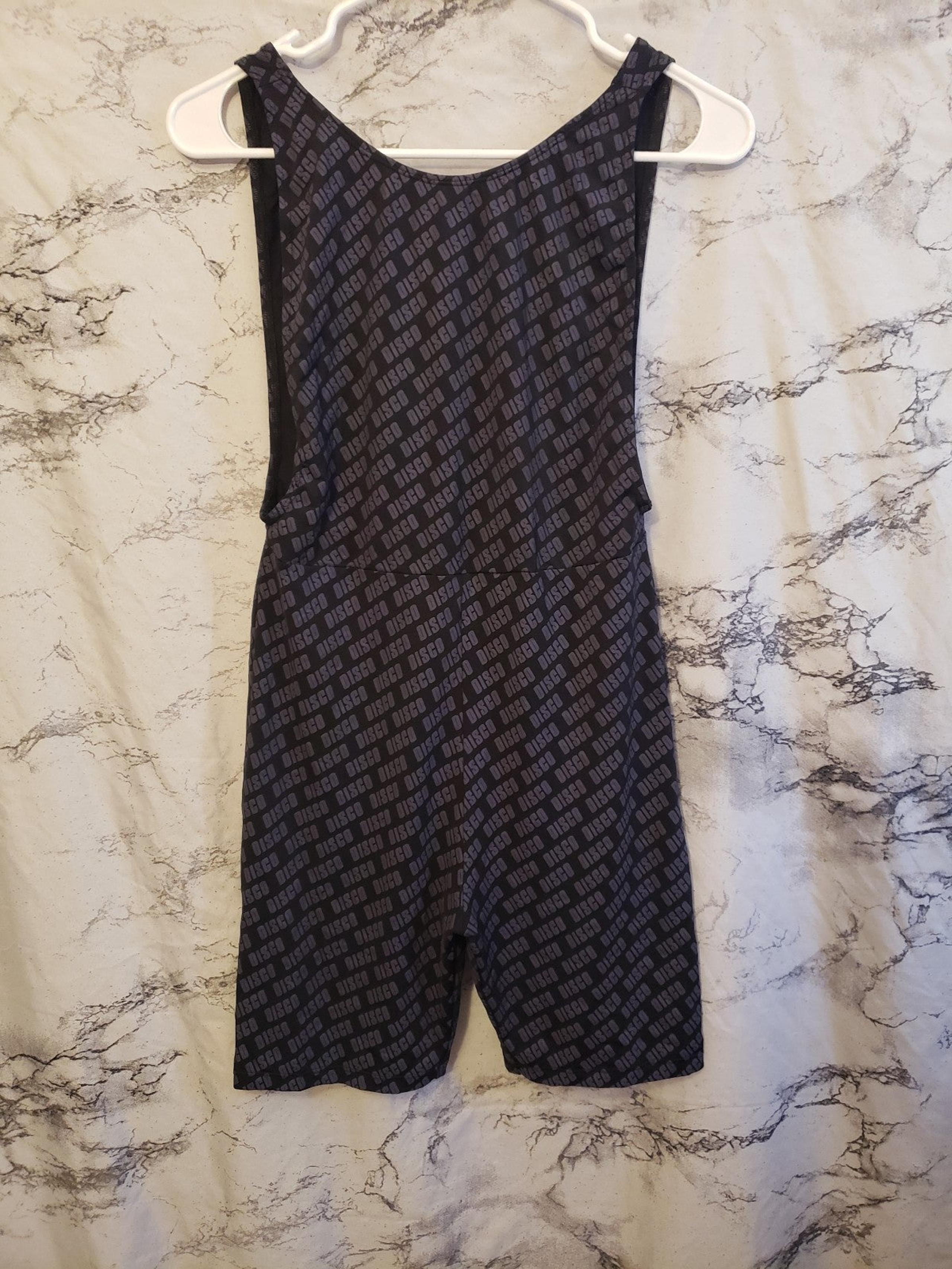 Motel Rocks Disco Print Jumpsuit Leotard size MEDIUM