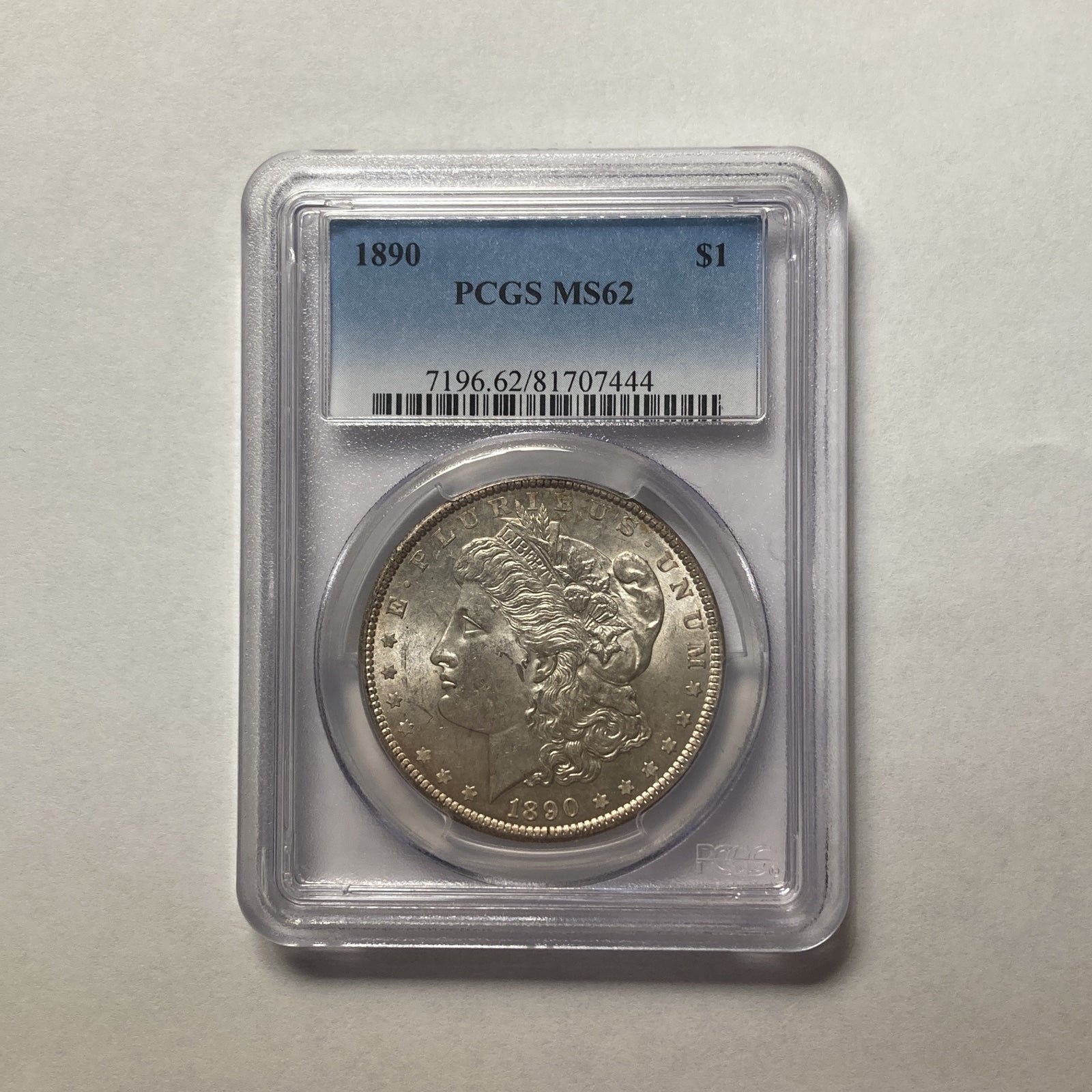 1890 Morgan Silver Dollar PCGS MS 62