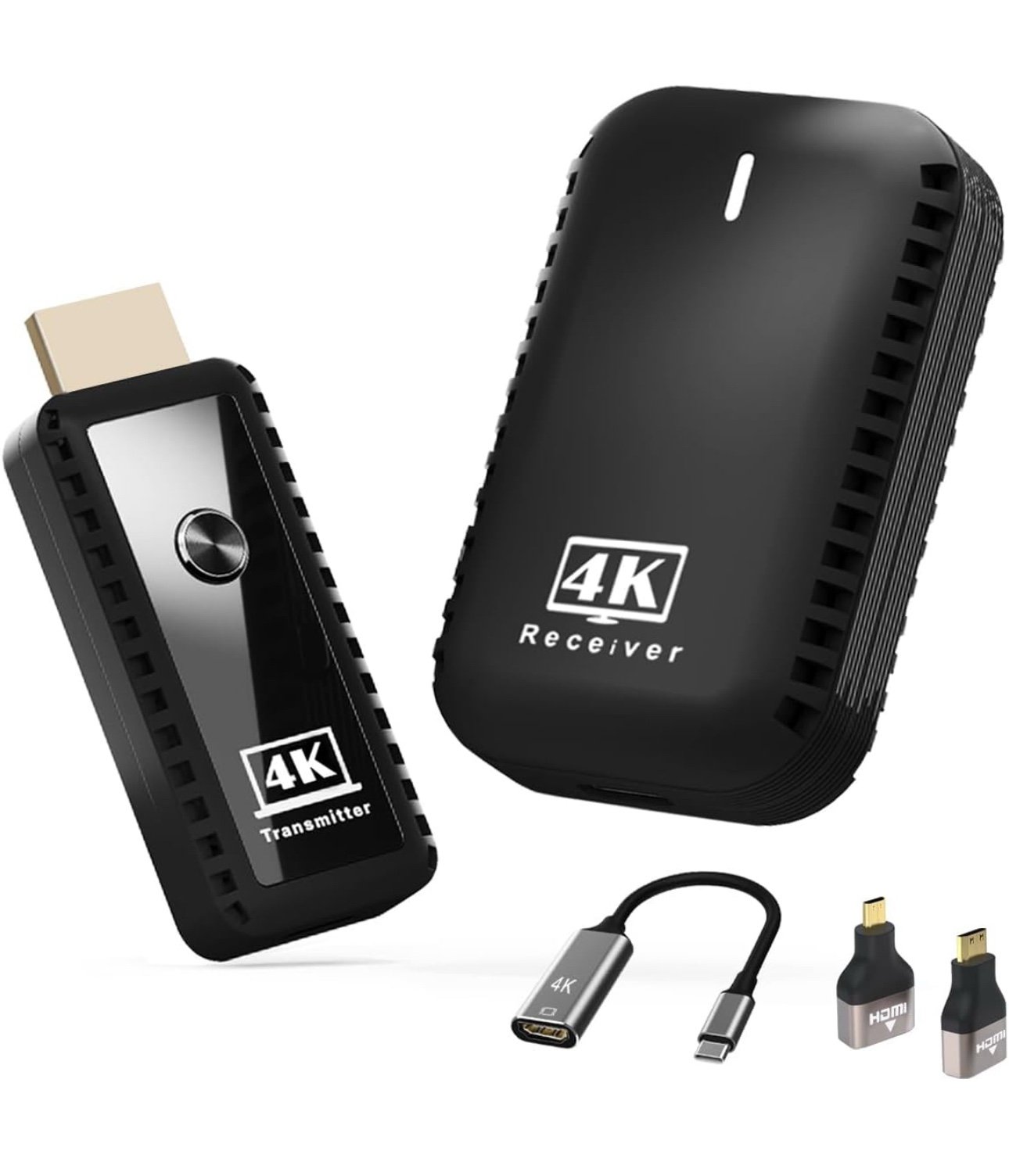 4K Wireless HDMI Transmitter Receiver with Adapter, Support 4K@30 Hz HDMI Wirele