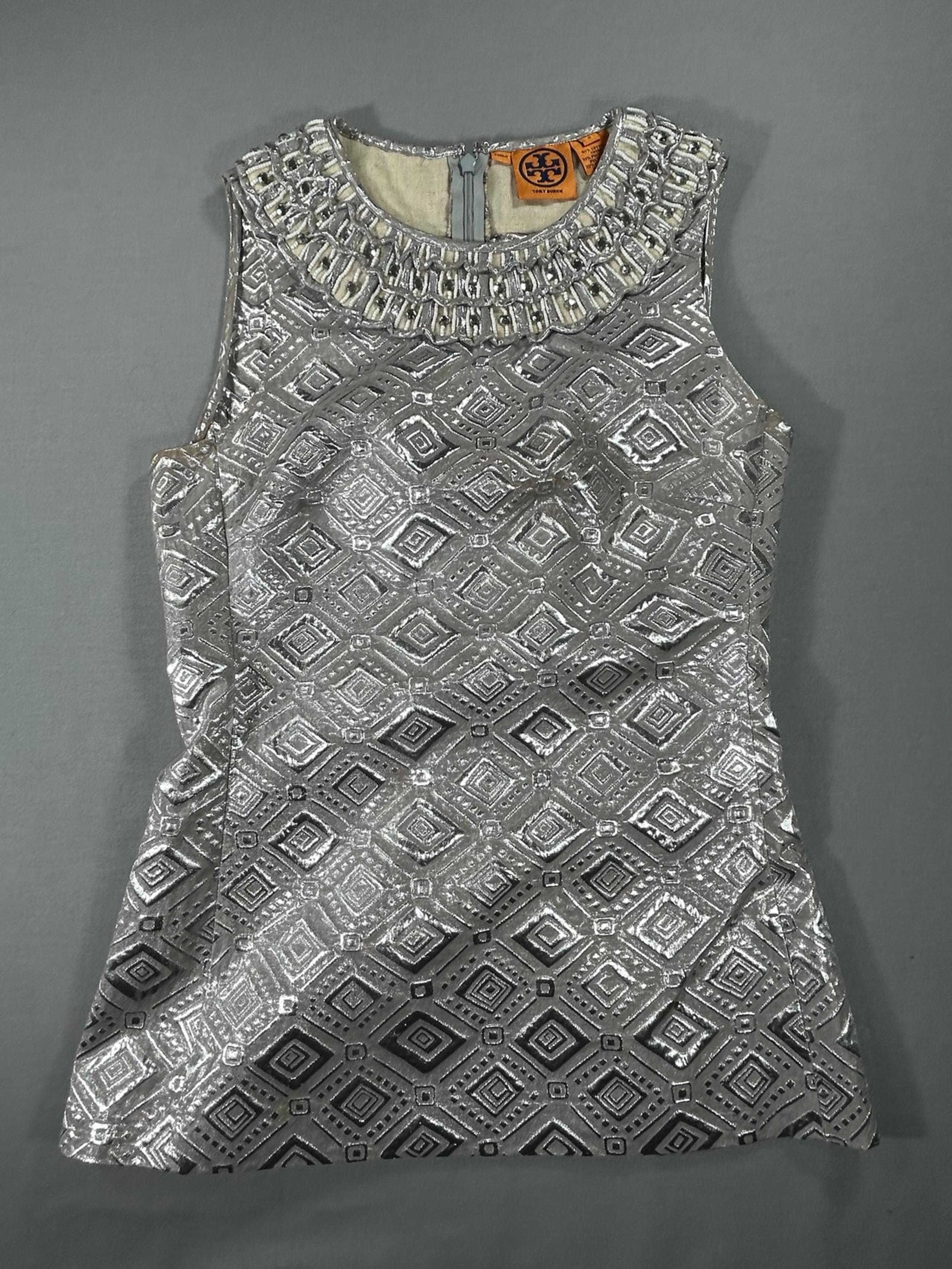 Tory Burch Metallic sleeveless shirt women’s 0