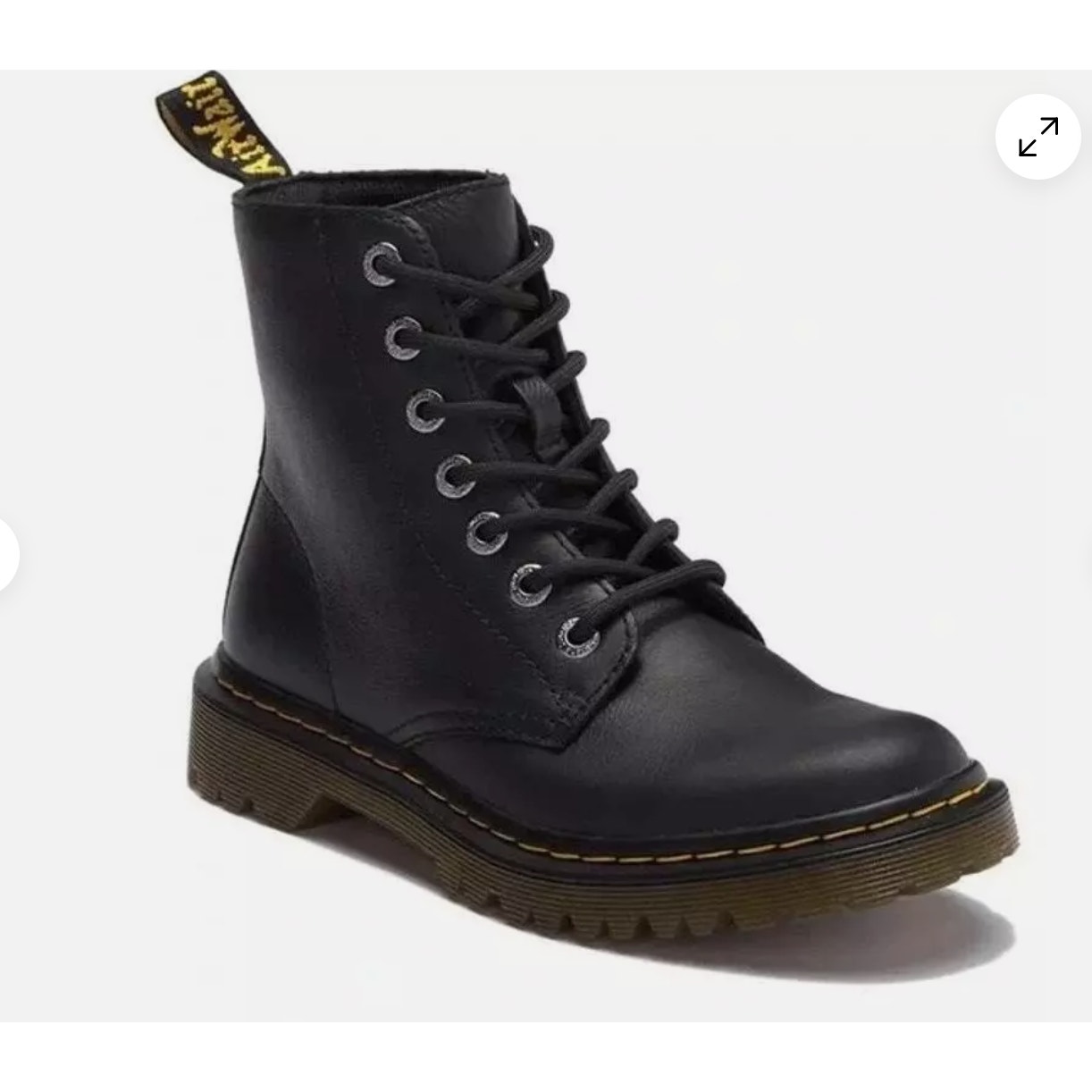 Dr. Martens Luana Black Combat Boots Chunky Lug Sole Lace-Up Style Size 7
