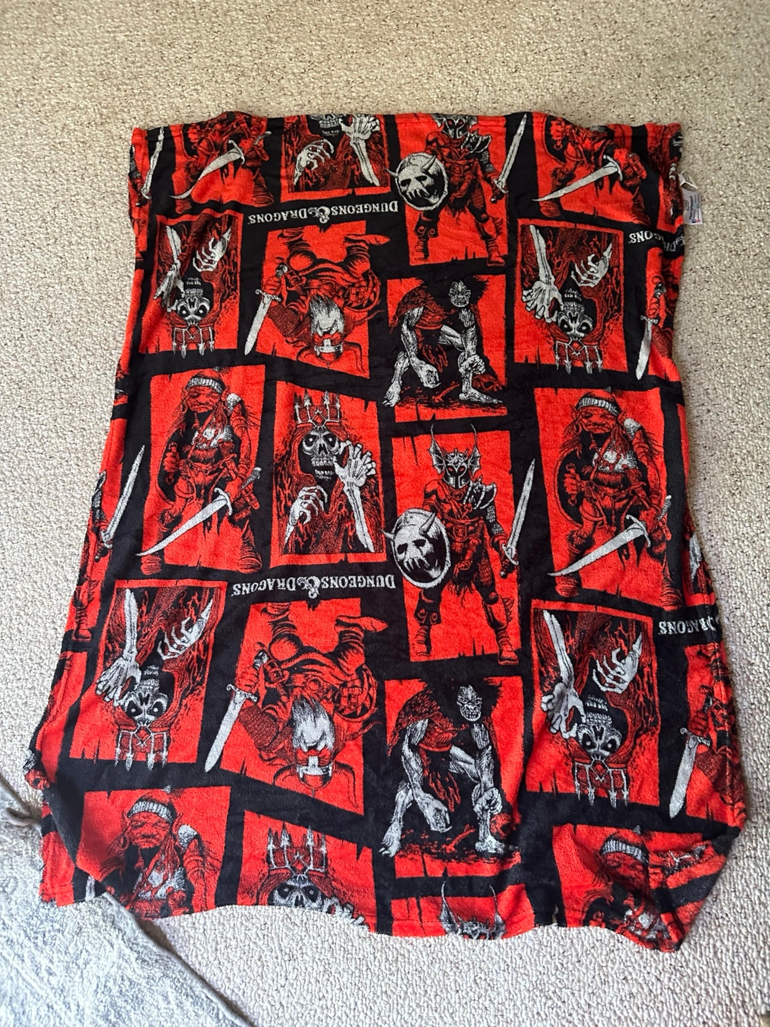 Dungeons and dragons fleece blanket.