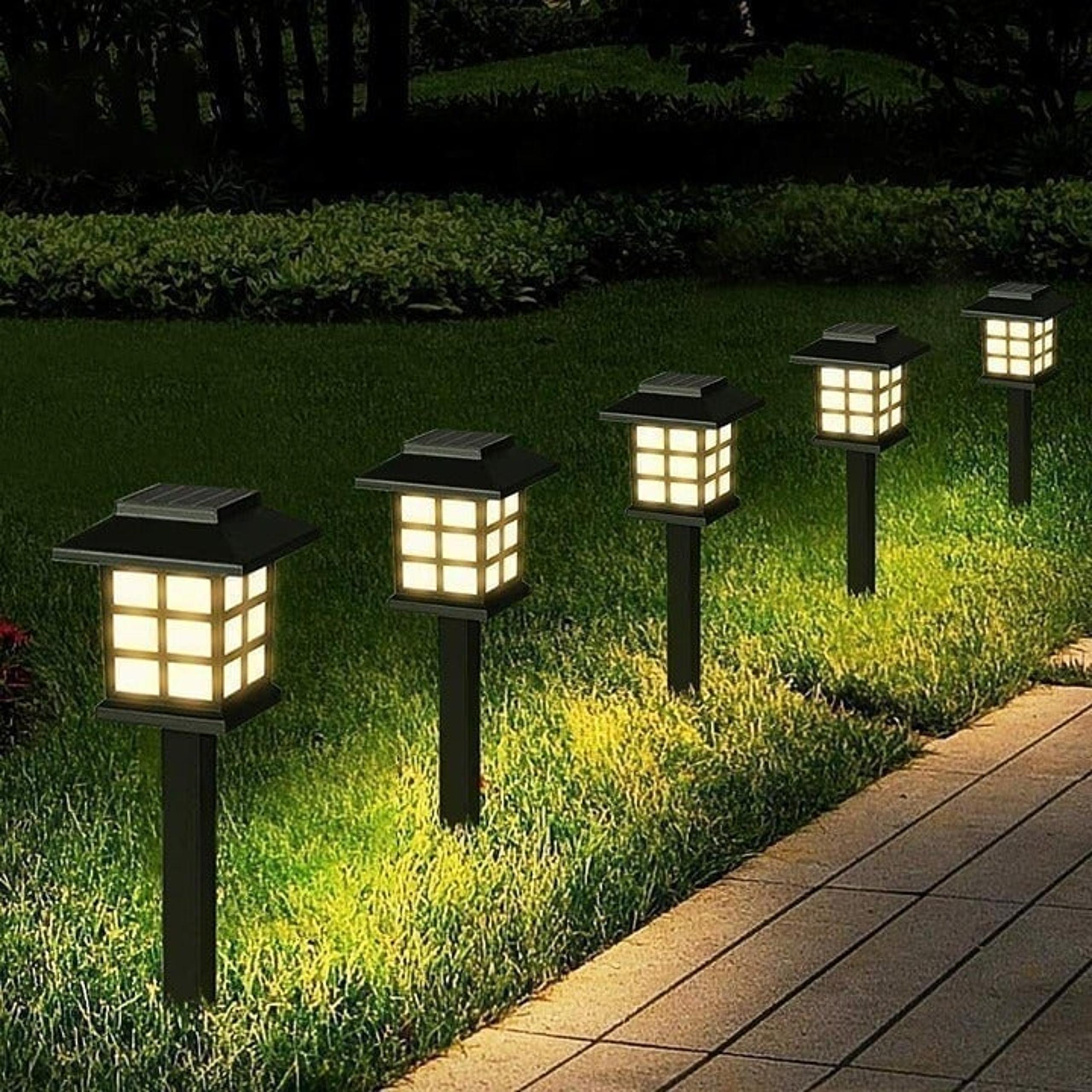 12Pack Solar Garden Lights Outdoor Waterproof Landscape LED Lights Pathway Yard