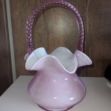 Fenton glass basket