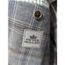Peter Millar Men's Blue Brown Plaid Wool Elbow Pads 2- Button Blazer Jacket Size