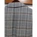Peter Millar Men's Blue Brown Plaid Wool Elbow Pads 2- Button Blazer Jacket Size