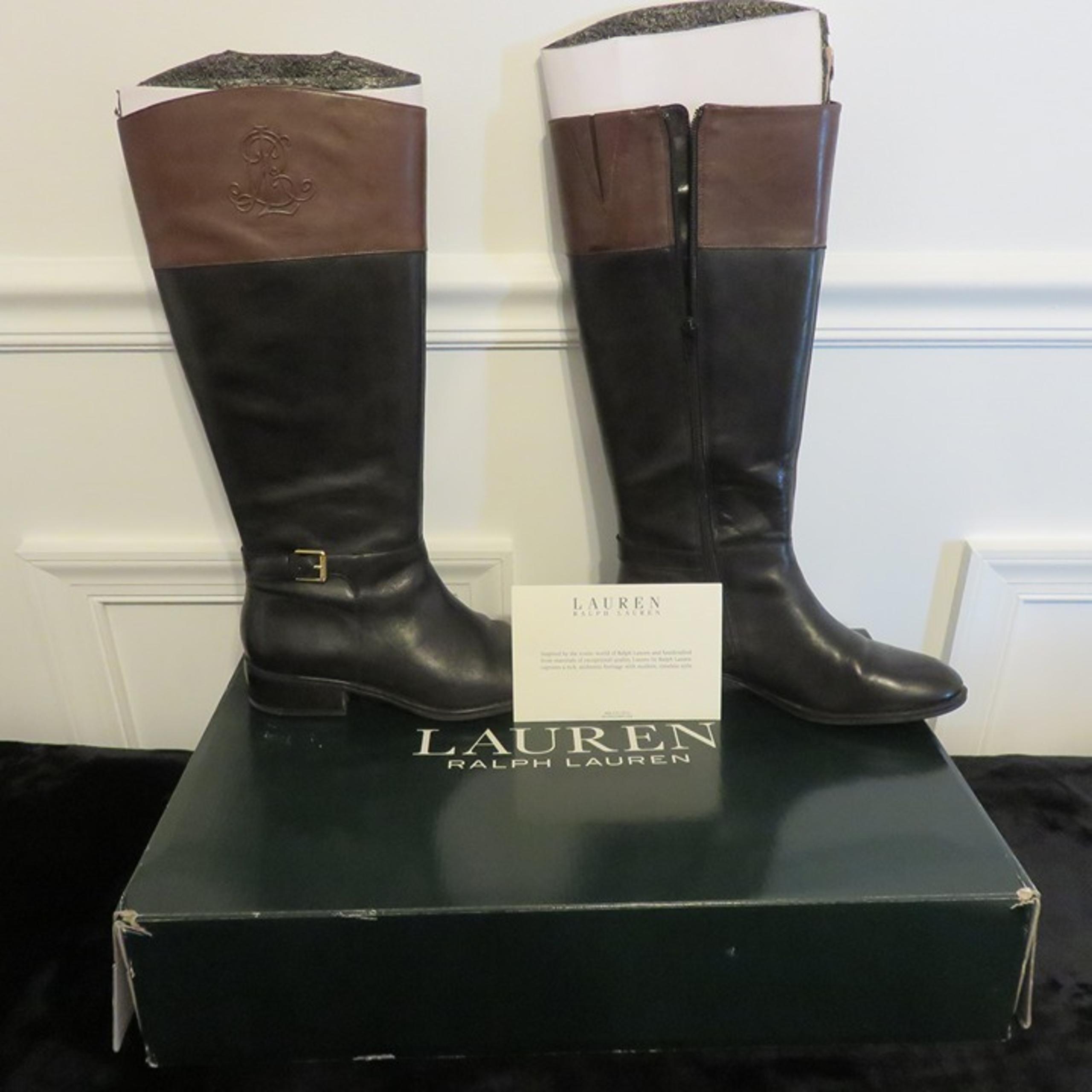 Women’s Ralph Lauren Madisen-BO-CSL Burnished Calf Boots