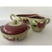 MCM Stangl Avocado Gravy Boat, Creamer/Sugar Bowl w/ Lid