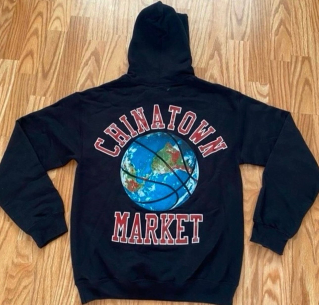 Chinatown Market Basketball Globe Black Hoodie  • Size: Medium  • Price: 65  Fe