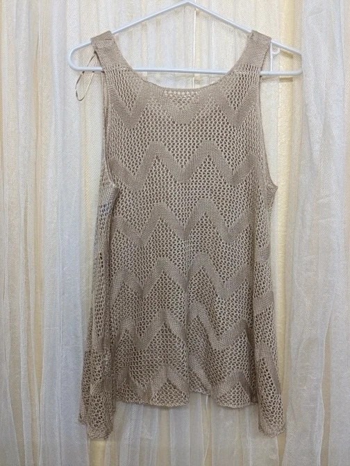 Top Crochet Tank top C'est TOI Size: Large Crochet style has a very small stain