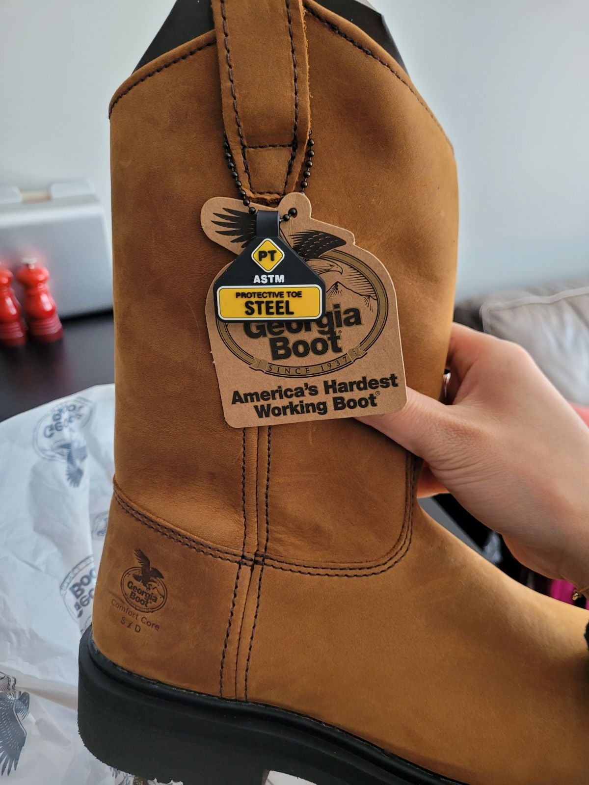 Georgia Boot Steel Toe Static-Dissipative Work Wellington